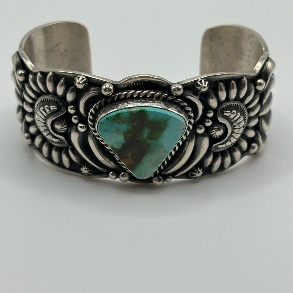 Darryl‎ Becenti Royston & Repousse Cuff Size 6.5